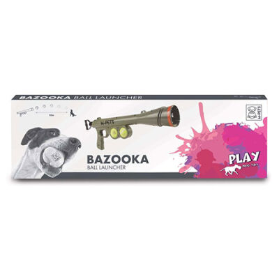 M-Pets Bazooka Top Fırlatıcı Köpek Oyuncağı Yeşil 19x9,5x60 Cm - 1