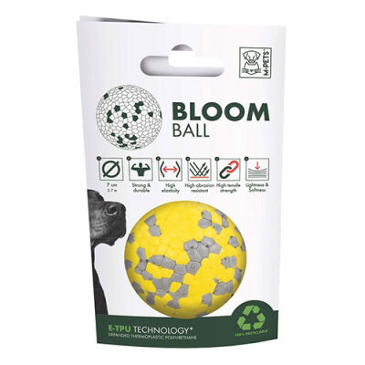 M-Pets Bloom Ball Parçalanmaz Top Köpek Oyuncağı Sarı 7 Cm - 1