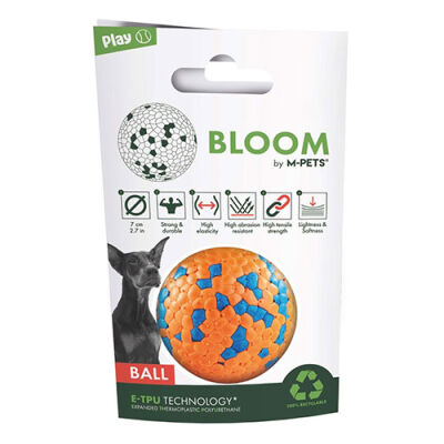 M-Pets Bloom Ball Parçalanmaz Top Köpek Oyuncağı Turuncu 7 Cm - 1