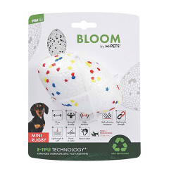 M-Pets Bloom Mini Rugby Parçalanmaz Köpek Oyuncağı 12 cm - M-Pets