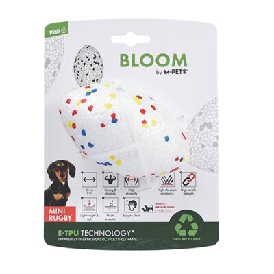 M-Pets Bloom Mini Rugby Parçalanmaz Köpek Oyuncağı 12 cm - 1