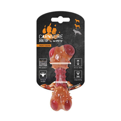 M-Pets Carnivore Bone Pastırma Aromalı Kemik Köpek Oyuncağı Small 11,7x4,7x4 Cm - 1