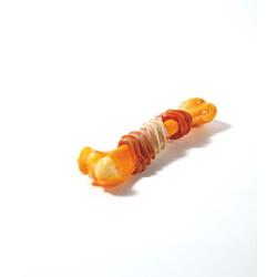 M-Pets Carnivore Ring Bone Pastırma Aromalı Kemik Köpek Oyuncağı Sarı Small 17,8x4,9x4 Cm - 3