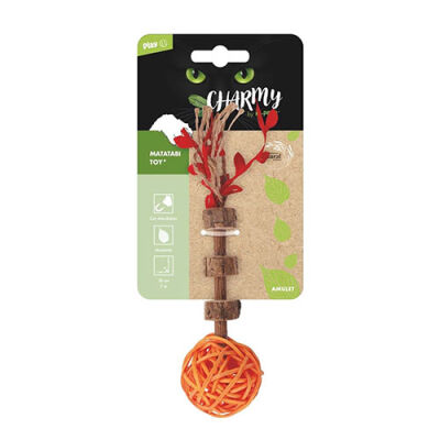 M-Pets Charmy Amulet Turuncu Matatabili Kedi Oyuncağı 18 cm - 1