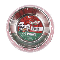 M-Pets Christmas Melamin Metal Kedi ve Köpek Mama Kabı 350 Ml - 2