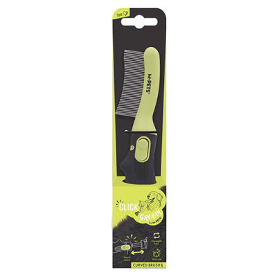 M-Pets Click & Groom Kavisli Kedi ve Köpek Tarağı Large 12x7x5 Cm - 1