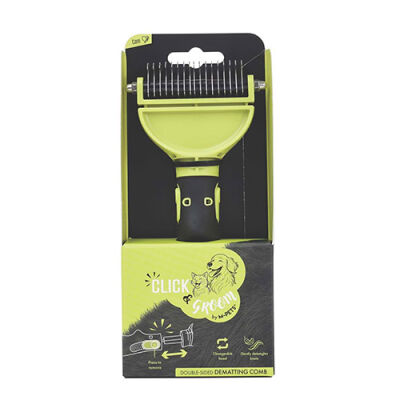 M-Pets Click & Groom Kıtık Açıcı Kedi ve Köpek Tarağı XLarge 18,2x7,2x2,8 Cm - 1
