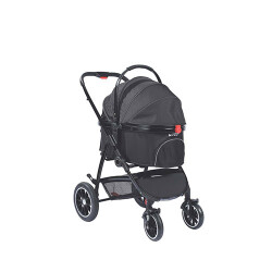 M-Pets Conquest Pet Stroller Kedi ve Köpek Taşıma Arabası Siyah 71x57,5x101 Cm - 1