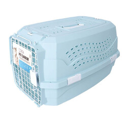 M-Pets Corsa Carriers Kedi ve Küçük Irk Köpek Taşıma Kabı Mavi Small 47,5x32x26 Cm - M-Pets
