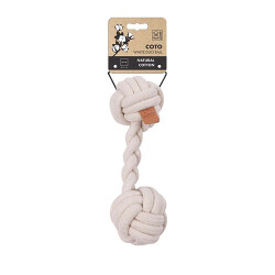 M-Pets Coto Beyaz Duo Ball Örgü Köpek Oyuncağı 28 Cm - 1