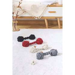 M-Pets Coto Beyaz Duo Ball Örgü Köpek Oyuncağı 28 Cm - 3