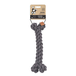 M-Pets Coto Örgü Kemik Köpek Oyuncağı Gri 30 Cm - 1