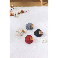 M-Pets Coto Örgü Top Köpek Oyuncağı Beyaz 9,5 Cm - 3