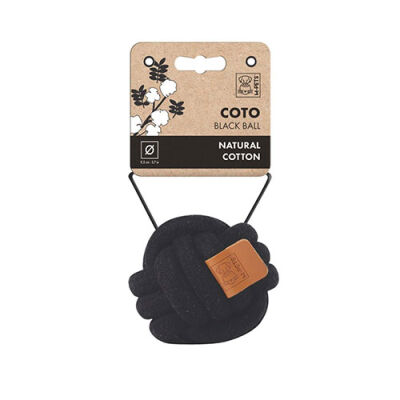 M-Pets Coto Örgü Top Köpek Oyuncağı Siyah 9,5 Cm - 1
