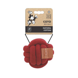 M-Pets Coto Red Ball Örgü Top Köpek Oyuncağı 9,5 Cm - 1