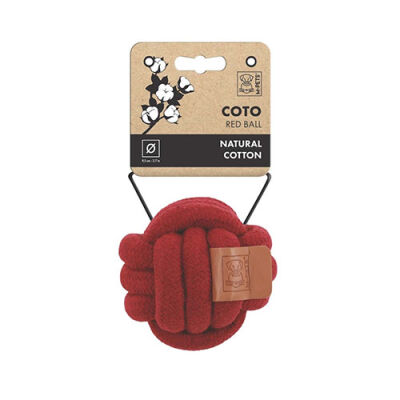 M-Pets Coto Red Ball Örgü Top Köpek Oyuncağı 9,5 Cm - 1