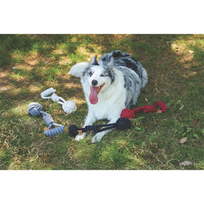 M-Pets Coto Red Tug Ball Örgü Köpek Oyuncağı 36 Cm - 2