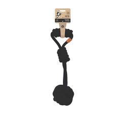 M-Pets Coto Tug Ball Örgü Köpek Oyuncağı Siyah 36 Cm - M-Pets