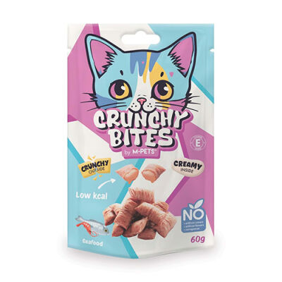 M-Pets Crunchy Bites Deniz Mahsüllü Kedi Ödül Maması 60 Gr - 1
