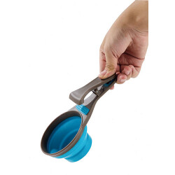 M-Pets Cuizi 3in1 Fonksiyonel Mama Ölçü Kabı Mavi 237 Ml - 2