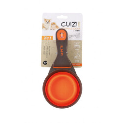 M-Pets Cuizi 3in1 Fonksiyonel Mama Ölçü Kabı Turuncu 237 Ml - M-Pets