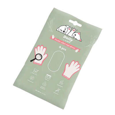 M-Pets Daily Çift Taraflı Günlük Temizlik Eldiveni 6'lı 23x25 Cm - 1