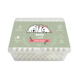 M-Pets Daily Kulak Burun Gözyaşı Temizleme Pamuğu 55'li - M-Pets