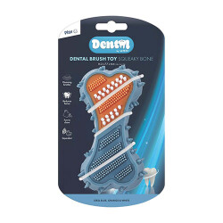 M-Pets Dental Squeaky Bone Mavi Diş Fırçalı Köpek Oyuncağı 14,2 x 7 x 4 cm - M-Pets
