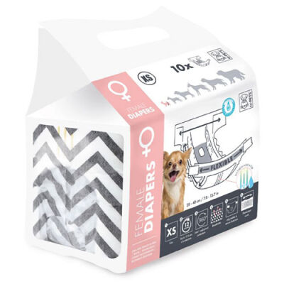 M-Pets Diapers Dişi Köpekler İçin Külot Bez XSmall 10 lu 26x34 Cm - 1
