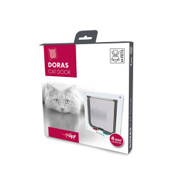 M-Pets Doras Kedi Kapısı 4 Yönlü Beyaz 19,7x19 Cm - M-Pets