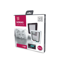 M-Pets Doras Kedi Kapısı 4 Yönlü Kahverengi 19,7x19 Cm - M-Pets