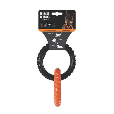 M-Pets Double Ring King Köpek Oyuncağı 2'li 20x12,7x2,2 Cm - 1