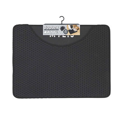 M-Pets Duplex Elekli Kedi Kumu Paspası Siyah 60x45 Cm - 1