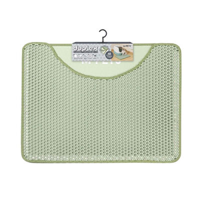 M-Pets Duplex Elekli Kedi Kumu Paspası Yeşil 60x45 Cm - 1