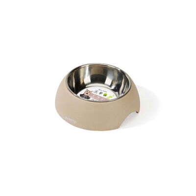M-Pets Eco Bamboo Küçük Irk Köpek ve Kedi Mama ve Su Kabı Bej 350 Ml - 1