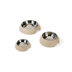 M-Pets Eco Bamboo Küçük Irk Köpek ve Kedi Mama ve Su Kabı Bej 600 Ml - 2