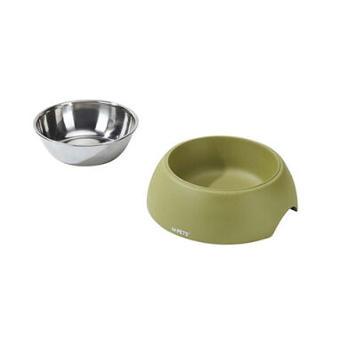 M-Pets Eco Bamboo Küçük Irk Köpek ve Kedi Mama ve Su Kabı Yeşil 600 Ml - 3