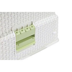 M-Pets Eco Rattan Kapalı Kedi Tuvaleti Yeşil 69x42x41 Cm - 3