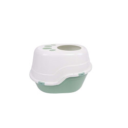 M-Pets Eco Tanta Kapalı Kedi Tuvaleti Deniz Yeşili 63x49x42 Cm - 2