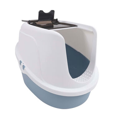 M-Pets Eco Tima Kapalı Kedi Tuvaleti Mavi 40x38x53 Cm - 1