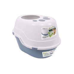 M-Pets Eco Tanta Kapalı Kedi Tuvaleti Mavi 63x49x42 Cm - M-Pets