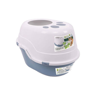 M-Pets Eco Tanta Kapalı Kedi Tuvaleti Mavi 63x49x42 Cm - 1
