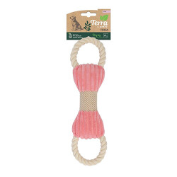 M-Pets Eco Tuga Pembe Peluş Kemik Köpek Oyuncağı 33 x 9,5 x 3 cm - M-Pets