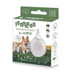 M-Pets Fearless Ultrasonik Pire ve Kene Koruyucu Beyaz 3,3x1,4x4,6cm - M-Pets
