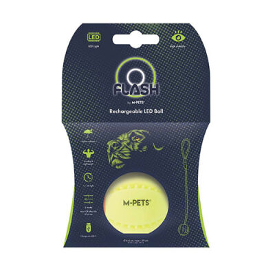 M-Pets Flash Led Top Köpek Oyuncağı Yeşil 6,4x50 Cm - 1