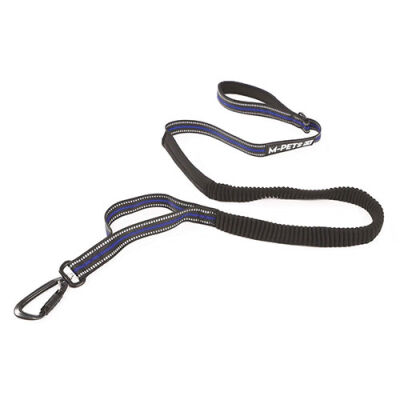 M-Pets Hiking Jogging Elastik Köpek Yürüyüş Tasması Mavi 2,5x140-200 Cm - 1