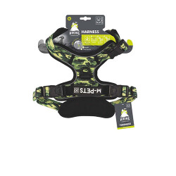 M-Pets Hiking Reflektörlü Köpek Göğüs Tasması Kamuflaj XLarge 50-110 Cm - 1