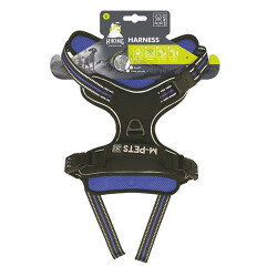 M-Pets Hiking Reflektörlü Köpek Göğüs Tasması Mavi Large 45-95 Cm - M-Pets