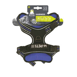 M-Pets Hiking Reflektörlü Köpek Göğüs Tasması Mavi Medium 40-75 Cm - M-Pets