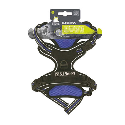 M-Pets Hiking Reflektörlü Köpek Göğüs Tasması Mavi Small 35-60 Cm - 1